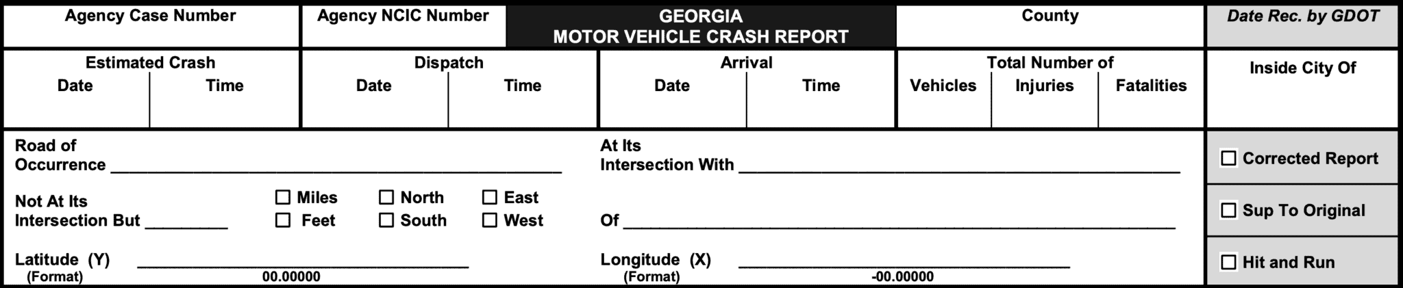 Understanding Your Georgia Uniform Motor Vehicle Accident Report