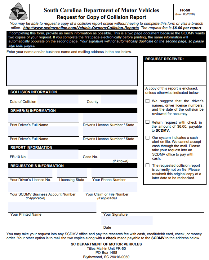 A serious auto accident, truck accident, motorcycle accident, or commercial vehicle accident is a traumatic and tumultuous experience. Once the dust settles though, you will need to obtain a copy of the South Carolina motor vehicle accident report from the jurisdictional precinct of the reporting officer. A South Carolina Uniform Motor Vehicle Accident Report can be confusing. The police officers who draft accident reports are trained to use arcane symbols, coded words, and numbers to convey a multitude of information in just a couple of pages.These reports are designed to provide a data record in a standard format — not to be an easy-to-read diagram for a layperson. Despite what can appear to be an overwhelming and confusing task, most South Carolina accident reports provide a reasonably comprehensive story of what happened in a car accident. One just needs to know where to look. Typically, in South Carolina, a police officer arrives on the scene after an accident has been reported and speaks with all the parties involved about their version of events. He or she may speak with witnesses if there are any and then draft up a South Carolina accident report from all the information gathered.You are not allowed to look over the officer’s shoulder while the South Carolina accident report is being drafted. Most often, South Carolina accident reports are available within 5-7 business days after the accident. The reports are available at the police department or through a third-party website (such as BuyCrash.com) for purchase. Once you have the South Carolina accident report in hand, you will need to check it for accuracy. But first, it’s helpful to know what exactly you are looking at.Sections of a South Carolina Uniform Motor Vehicle Accident ReportPage 1, Part 1The top boxes give some basic information about the accident. The most important box is the top left, which is the report number. The police officer should give this number to all parties at the time of the accident. This is how you will find the completed report once it is ready. The next boxes list information such as date of incident, location, time, and whether or not this is the original accident report or a supplemental report. Should you need to alter any information on the accident report, the police officer will typically note that this has occurred. The top boxes typically are not something that gets a lot of disagreement.Page 1, Part 2The next section of the report typically contains detailed information about the drivers involved in the accident. This includes names, addresses, phone numbers, driver’s license numbers, and insurance information. It is crucial to check this section for accuracy as any mistakes could complicate the claims process. The officer will also note the make, model, year, and vehicle identification number (VIN) of the vehicles involved.Page 2, Part 1Page 2 often includes a diagram of the accident scene. This diagram is essential as it visually represents how the accident occurred according to the investigating officer. The diagram will show the position of the vehicles before, during, and after the collision. Pay close attention to this diagram to ensure it matches your recollection of the events. Any discrepancies should be noted and addressed with the reporting officer or through your legal counsel.Page 2, Part 2This section usually contains narrative descriptions provided by the drivers, passengers, and witnesses. The officer’s narrative will also be included, providing an account of the accident based on the gathered evidence and testimonies. This narrative can be crucial for understanding how the officer interpreted the events and can be vital for any legal proceedings or insurance claims.Additional SectionsSome accident reports may include additional sections for information such as road conditions, weather conditions, and any citations issued. These details can play a significant role in determining liability and understanding the context of the accident. Ensure all information is accurately reflected and consistent with your experience of the incident.Checking for AccuracyOnce you have the report, it is essential to review it thoroughly. Look for any errors in personal information, vehicle details, and the accident narrative. If you find discrepancies, contact the police department to request corrections. Accurate information is crucial for insurance claims and any potential legal action.Using the ReportThe South Carolina motor vehicle accident report is a critical document for your insurance claim and any legal proceedings. Provide a copy to your insurance company and keep one for your records. If you are pursuing a personal injury claim, your attorney will need this report to build your case. The report serves as an official record of the accident and can significantly impact the outcome of your claim.