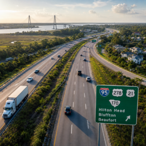 Major Transportation Routes to Hilton Head, Bluffton, and Beaufort: Understanding the Risks on I-95, US 278, US 21, and SC 170